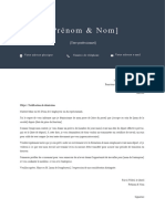 Exemple de Lettre de Demission CDI Avec Preavis