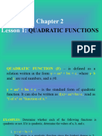 Quadratic Functions