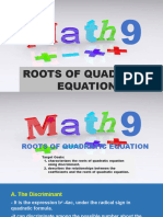 Roots of Quadratic Equation