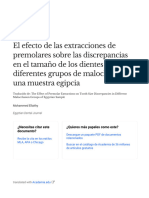 The Effect of Premolar Extractions On Tooth Size Discrepancies in Different Malocclusion Groups of Egyptian Sample - Es