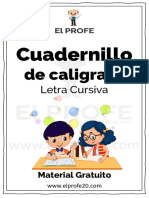 Cuadernillo Caligrafia Letra Cursiva Ligada Gratis