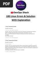 Linux Errors With Solutions