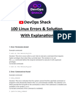 Linux Errors With Solutions