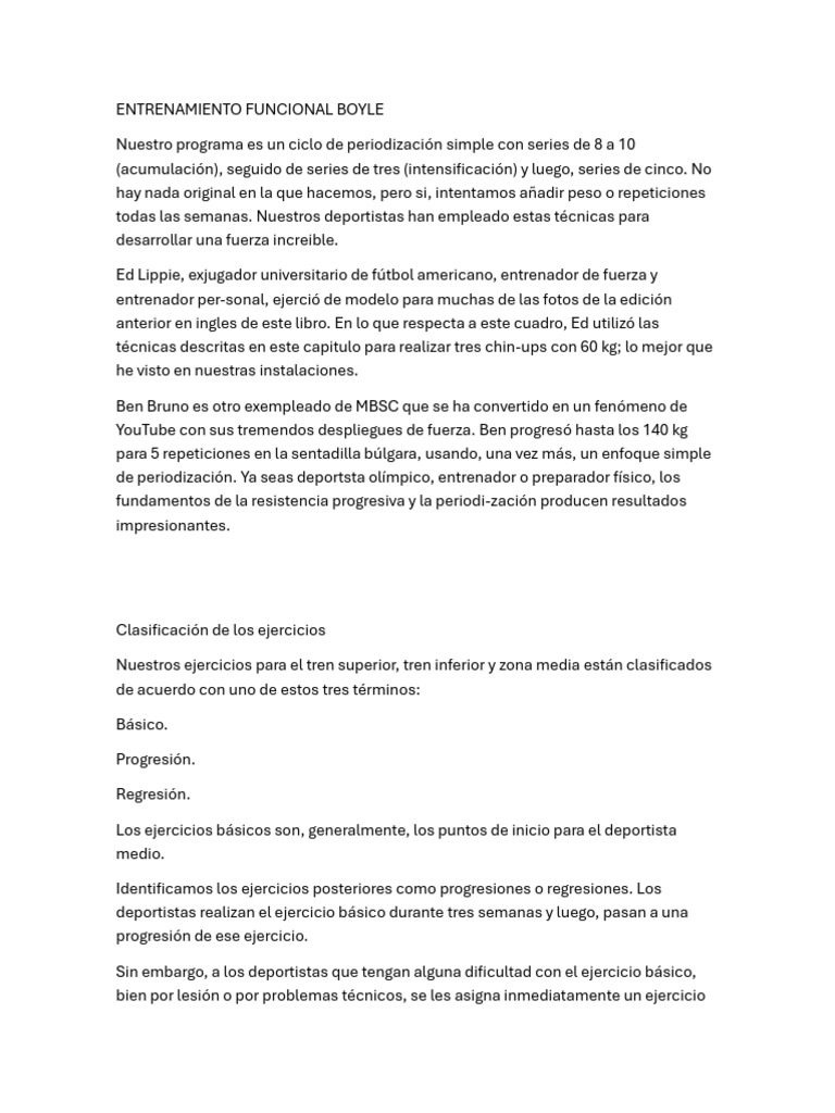 Progresiones y Regresiones en Entrenamiento Funcional | PDF | Salud y ...