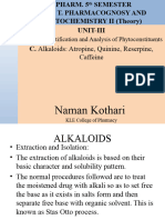 C Alkaloids Atropine Quinine Reserpine Caffeine