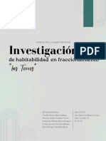 Investigación de Habitabilidad en "Las Torres"