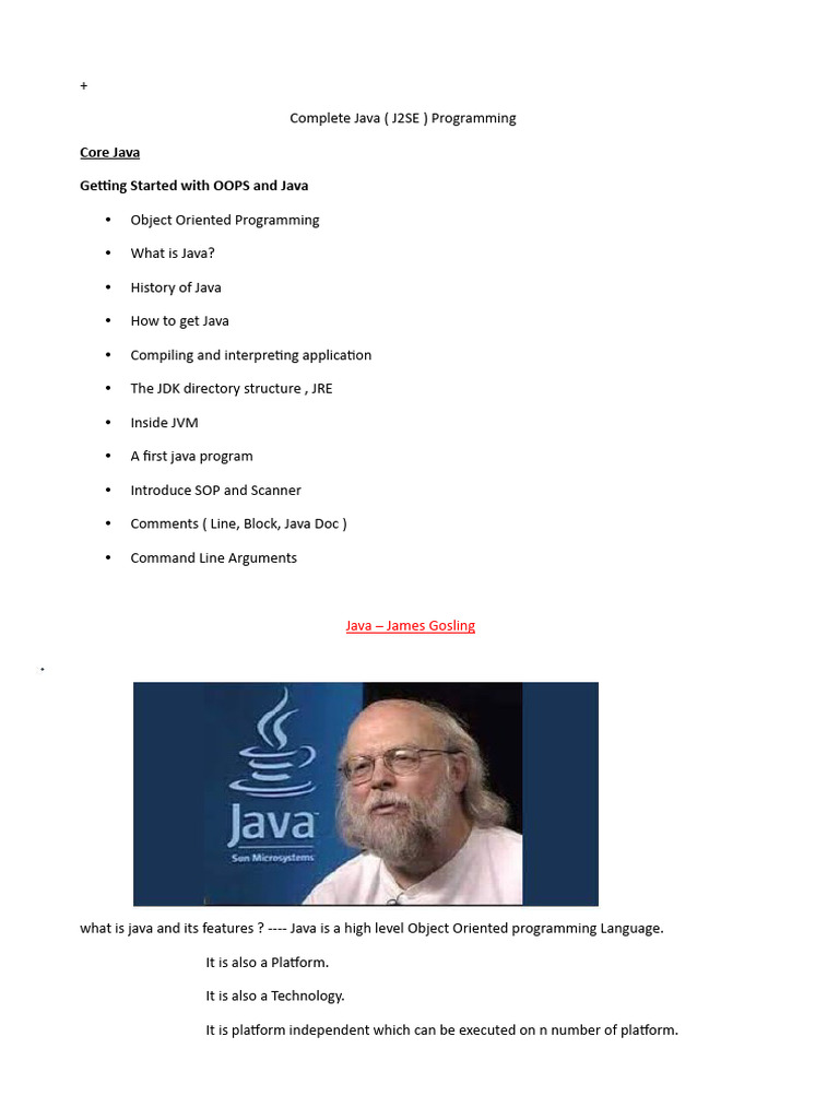 Core Java Notes | PDF | Class (Computer Programming) | Java ...