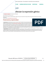 Factores Que Afectan La Expresión Génica - Temas Especiales - Manual MSD Versión para Profesionales
