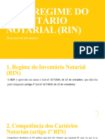 VIII - REGIME DO INVENTÁRIO NOTARIAL