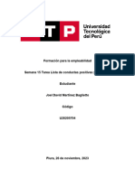 Semana 15 Tarea Lista de Conductas Positivas y Negativas (Comunicación Efectiva)