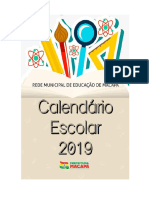 Calendário Escolar 2019 - Minuta