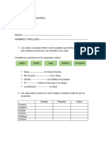 Examen Español Final Primer Periodo