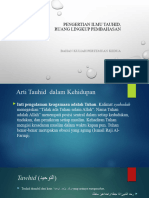 1. Pengertian Ilmu Tauhid, Ruang Lingkup Pembahasan. (1)