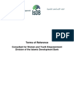 EOI-TOR Consultant For Women and Youth Empowerment Division of The IsDB 15325