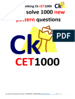 CET1000 Must Solve 1000 New Pattern Questions by @CAT - Ebook
