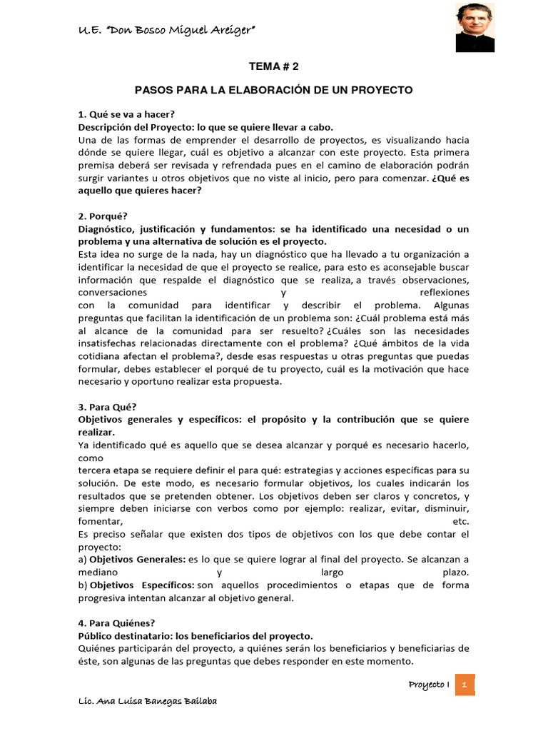Pasos Clave para Elaborar un Proyecto | PDF | Presupuesto
