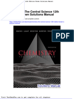 Chemistry The Central Science 12Th Edition Brown Solutions Manual PDF