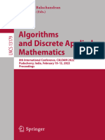 Algorithms and Discrete Applied Mathematics Niranjan Balachandran