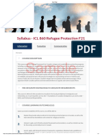 Sample - Syllabus - ICL 860 Refugee Protection F21