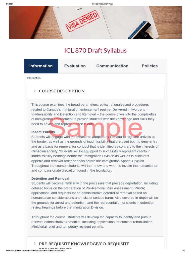Sample - ICL 870 Draft Syllabus - ICL Program Portal | PDF | Turnitin ...