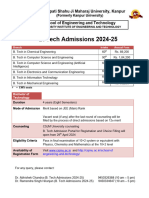B. Tech Admissions Notice 2024 25