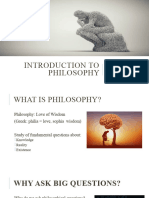 Lecture 1 - Introduction To Philosophy