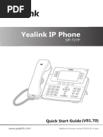 Yealink SIP-T27P Quick Start Guide V81 70