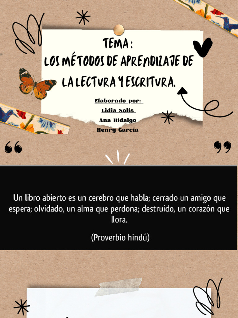 Métodos de Aprendizaje en Lectura y Escritura | PDF