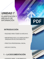 Unidad 7. Clasificación y Archivo de La Información.