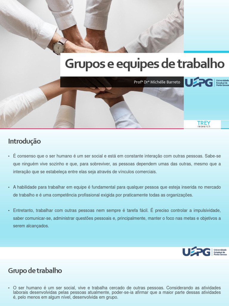 Diferenças entre Grupos e Equipes | PDF | Liderança | Competência ...