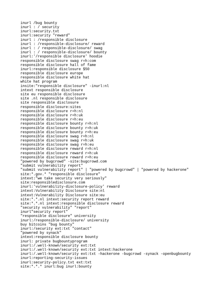 Responsible Disclosure Bounty Overview | PDF | Computer Security ...