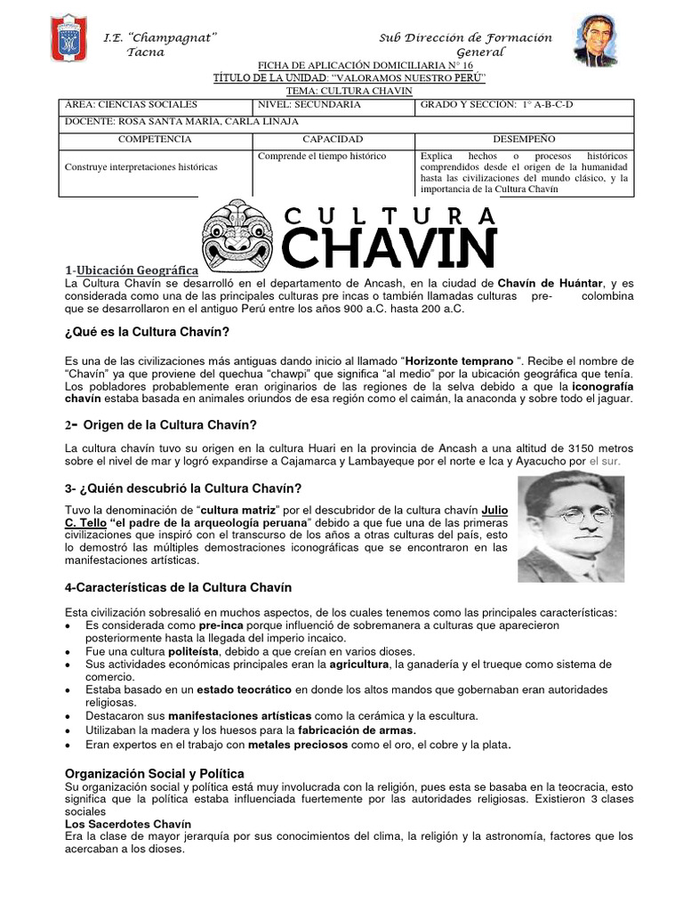 Cultura Chavín: Historia y Características | PDF | Escultura | Perú
