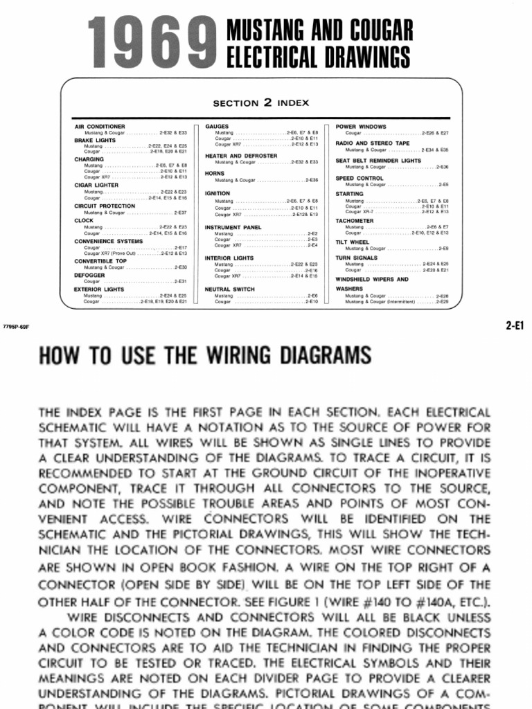 1969 Mustang Electrical | PDF