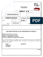 DS thermodynamique 