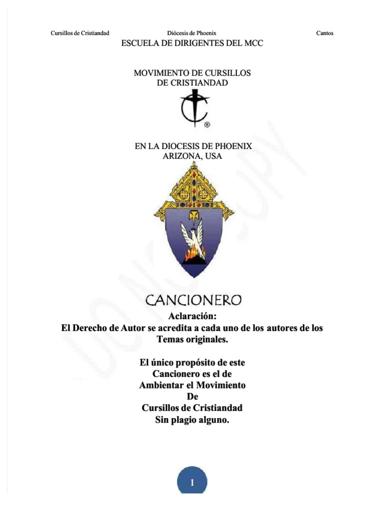 PDF Cancionero Del Cursillo de Cristiandad - Compress | Descargar ...