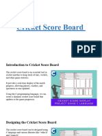 Cricket Score Board by Using C Language