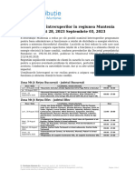 Intreruperi Programate in Zona Muntenia 28.08.2023 - 03.09.2023