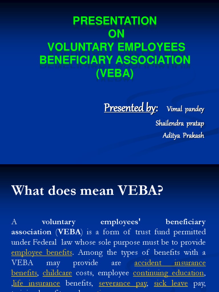 Understanding VEBA Benefits and Structure | PDF | Welfare | Retirement