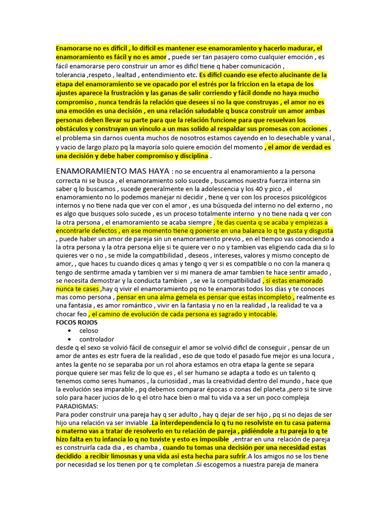 Enamorarse No Es Dificil | PDF | Amor