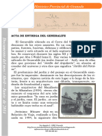 Acta de Entrega Del Generalife, 1921