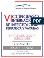 2017 6 Congreso Internacional de Infectologia Pediatrica y Vacunas Resumen