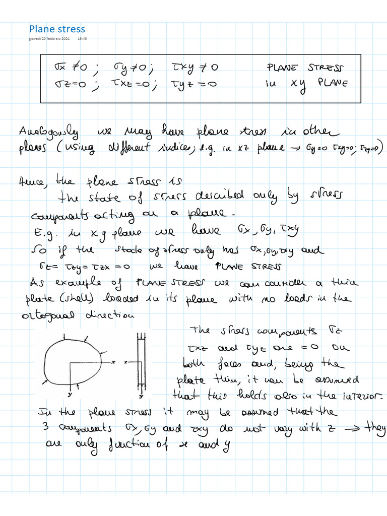 L15 - Plane Stress and Strain - Principal Directions - Mohr Circle | PDF