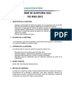 Informe de Auditoria Interna Calidad ISO 9001-2015 Vigencia 2021