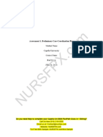 Nurs FPX 4050 Assessment 1 Preliminary Care Coordination Plan