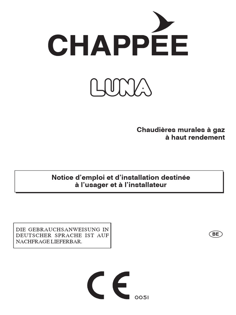 Notice d'installation Chaudière Chappée PDF Chaudière — free download