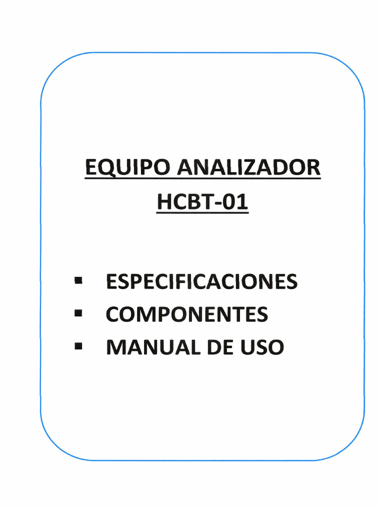 HCBT-01 Breath Test Analyzer Specs | PDF | Personal Computers | Power ...