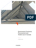 Government Contracts Procurement and Tender Law in Canada