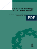 The Selected Writings of William Hazlitt. an Essay on the Priciples of Human Action Characters of Shakespeare's Plays. Edited by Duncan Wu