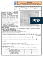 Exercices 6transformations Liées À Des Réactions Acido - Basiques Dans Une Solution Aqueuse