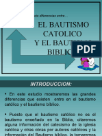 Bautismo Biblico y Catolico